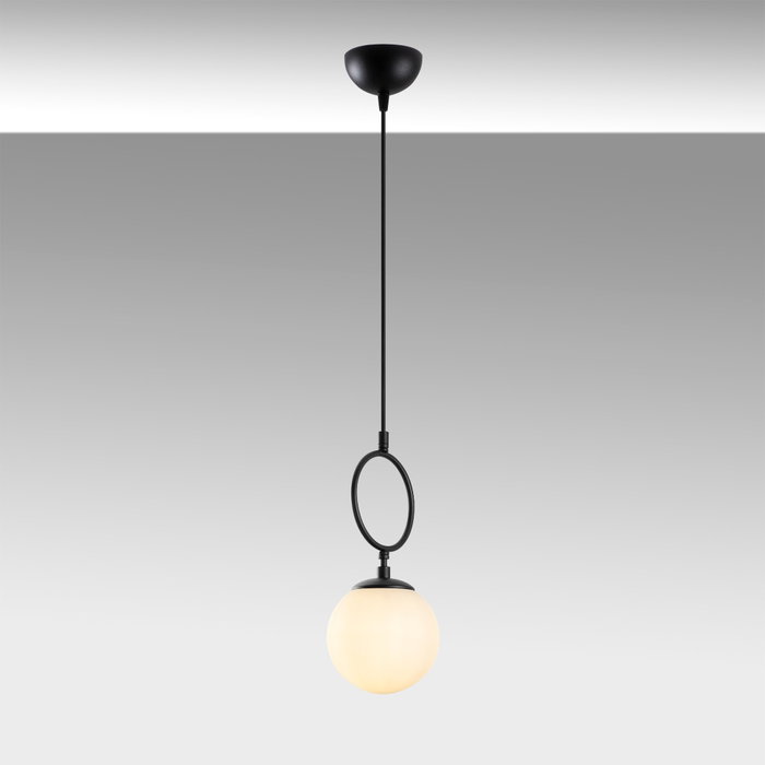 Opviq Ring - 13432 Lámpara de araña de metal negro